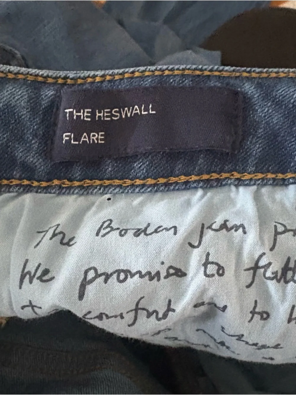 Boden Blue Flare Jeans - Wide Leg Fits Like a 4 - Picture 6 of 9